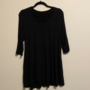 Black 3/4 Sleeve Tunic/Dress